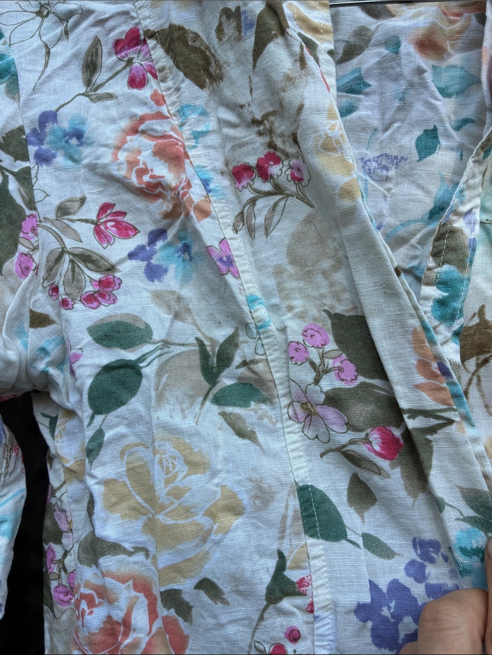 Harve Benard White Floral Button-Down Shirt with Multicolor Blooms - Picture 3 of 6